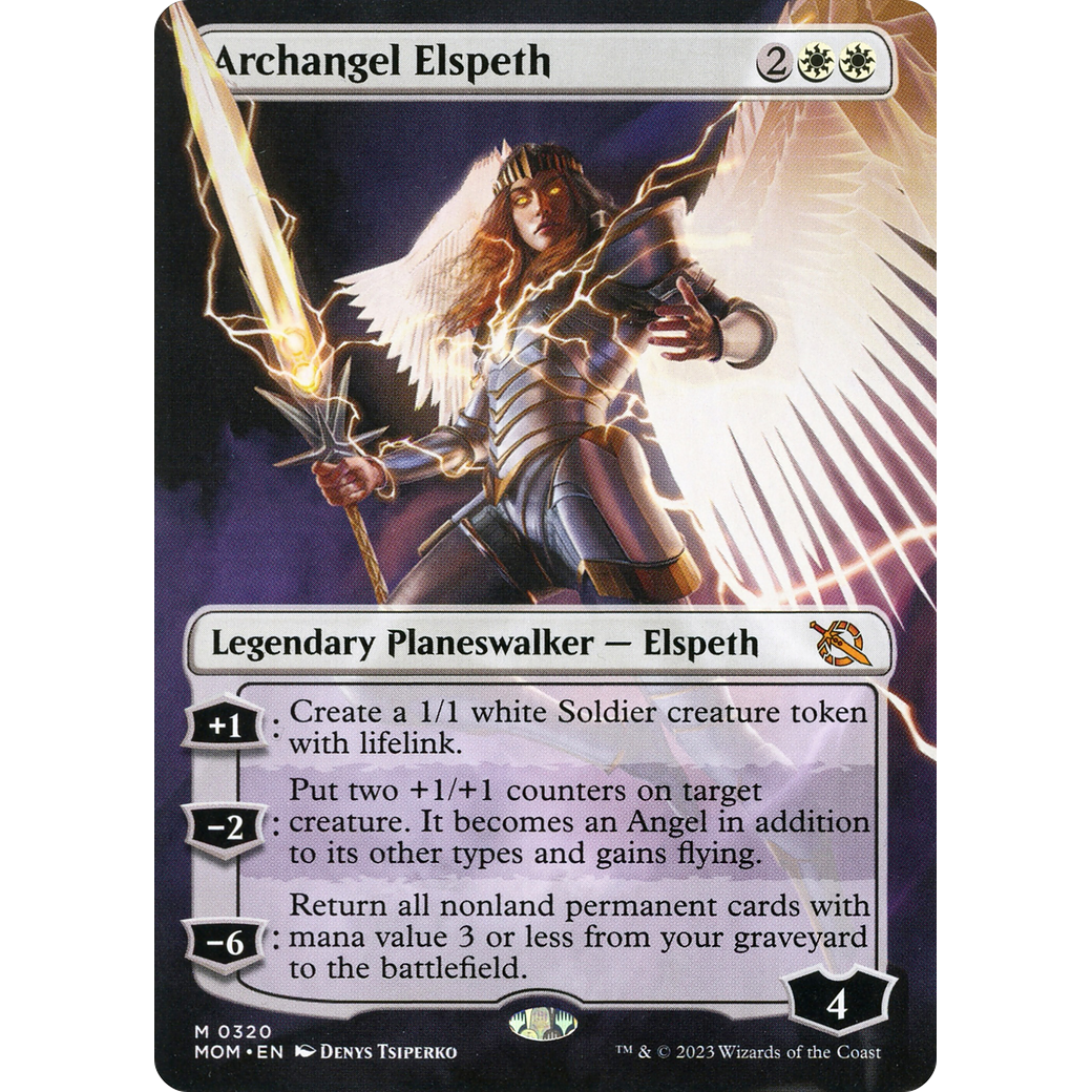 Archangel Elspeth (MOM-320) - March of the Machine (Borderless) Foil