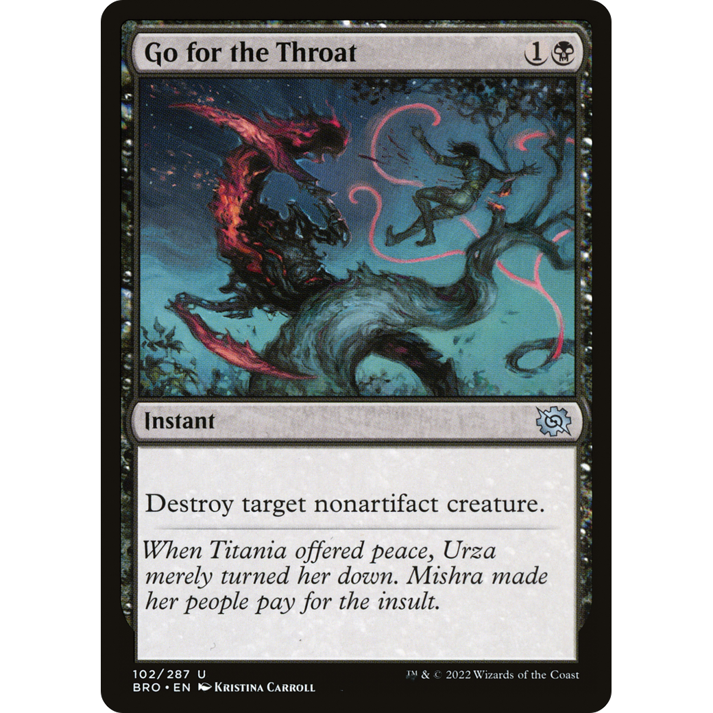 Go for the Throat (BRO-102) - The Brothers' War Foil