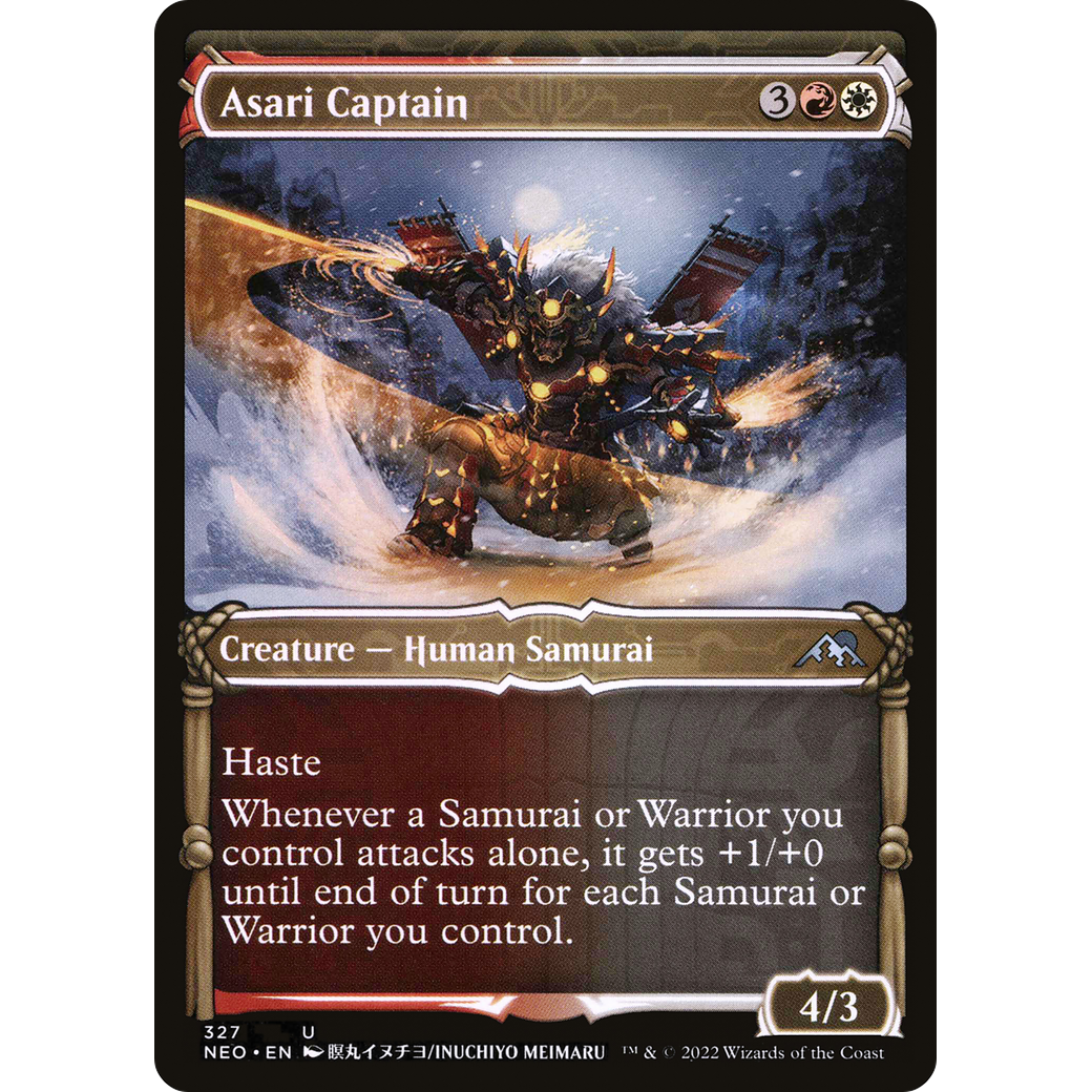 Asari Captain (NEO-327) - Kamigawa: Neon Dynasty: (Showcase) Foil