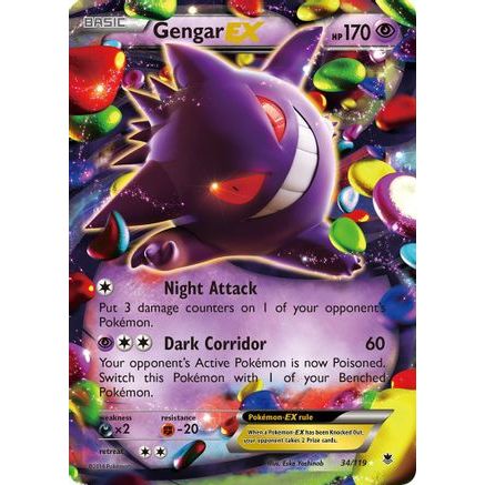 Gengar EX 34/119 - XY Phantom Forces Holofoil