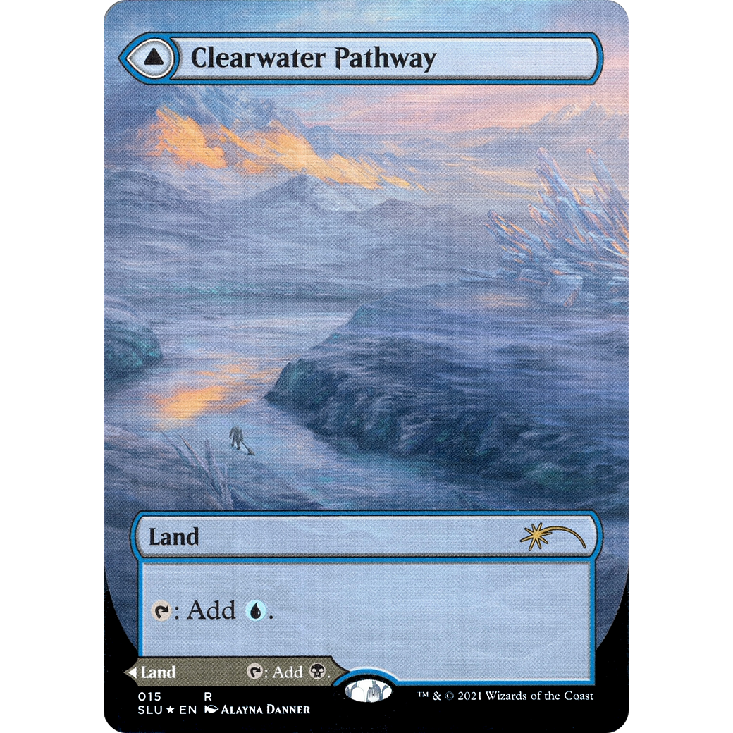 Clearwater Pathway (Borderless) (SLU-015) - Secret Lair: Ultimate Edition: (Showcase) (Borderless) Foil