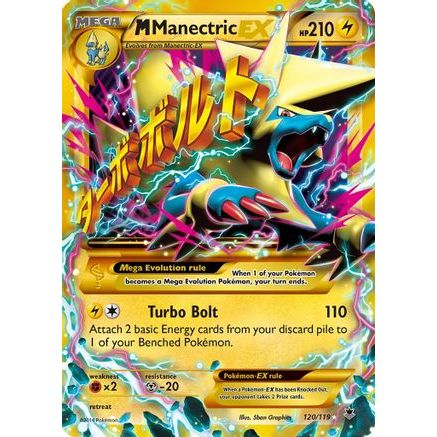 M Manectric EX (120 Secret Rare) 120/119 - XY Phantom Forces Holofoil