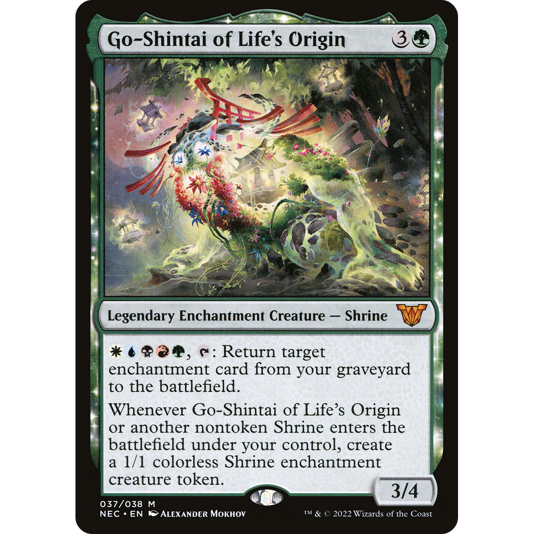 Go-Shintai of Life's Origin (NEC-037) - Neon Dynasty Commander: (enchantment) Foil
