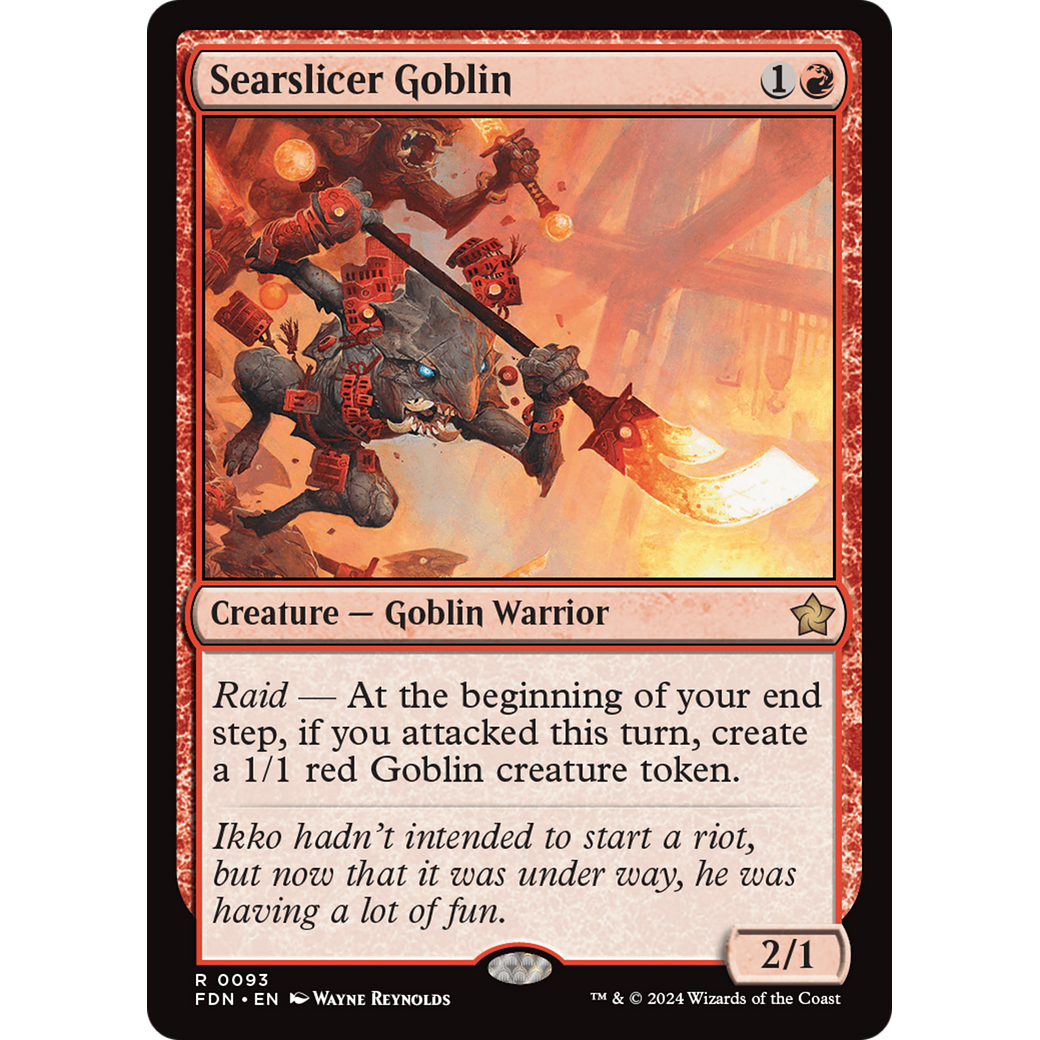 Searslicer Goblin (FDN-093) - Foundations Foil