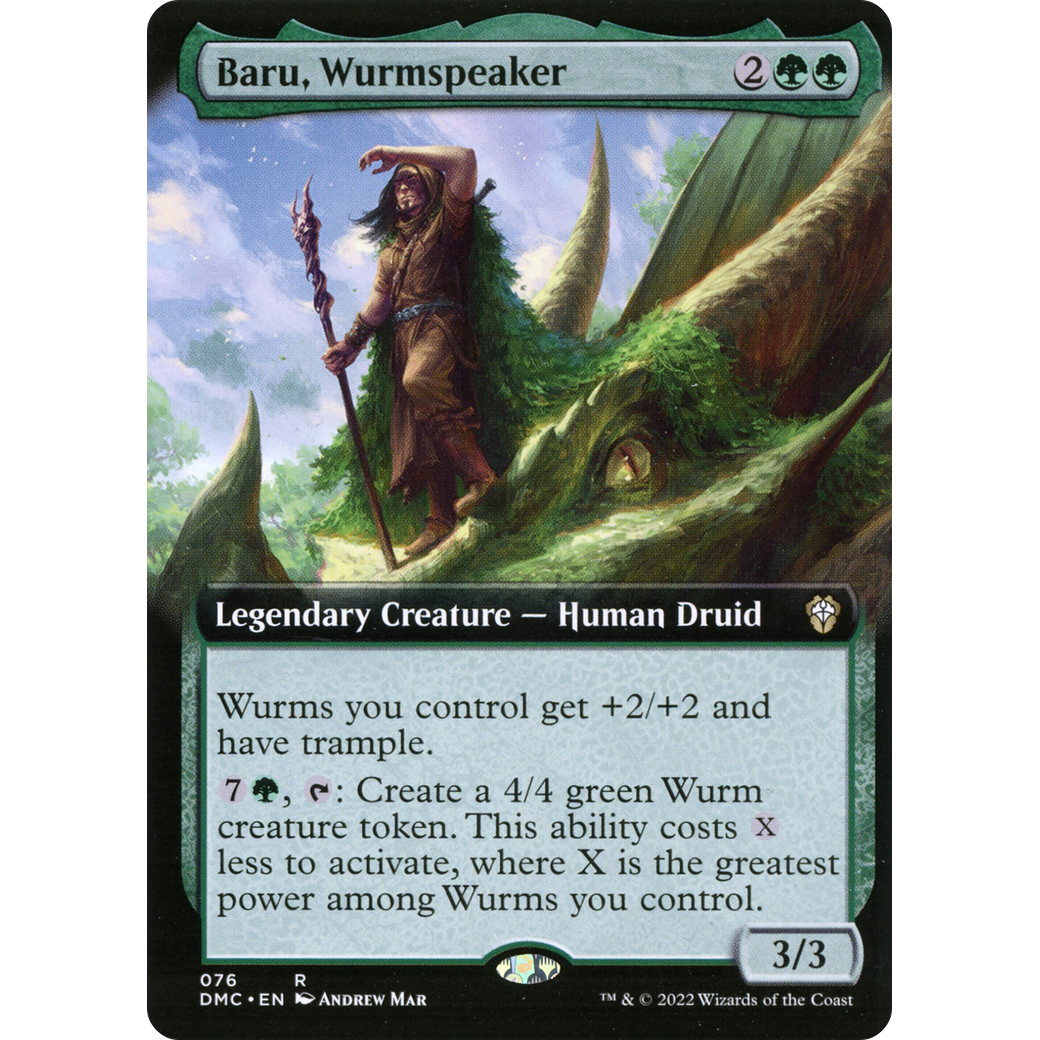 Baru, Wurmspeaker (Extended Art) (DMC-076) - Dominaria United Commander: (Extended Art)