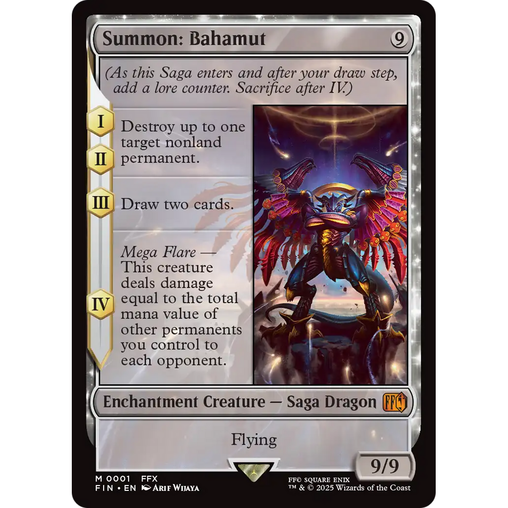 Summon: Bahamut (FIN-001) - FINAL FANTASY: (enchantment) Foil