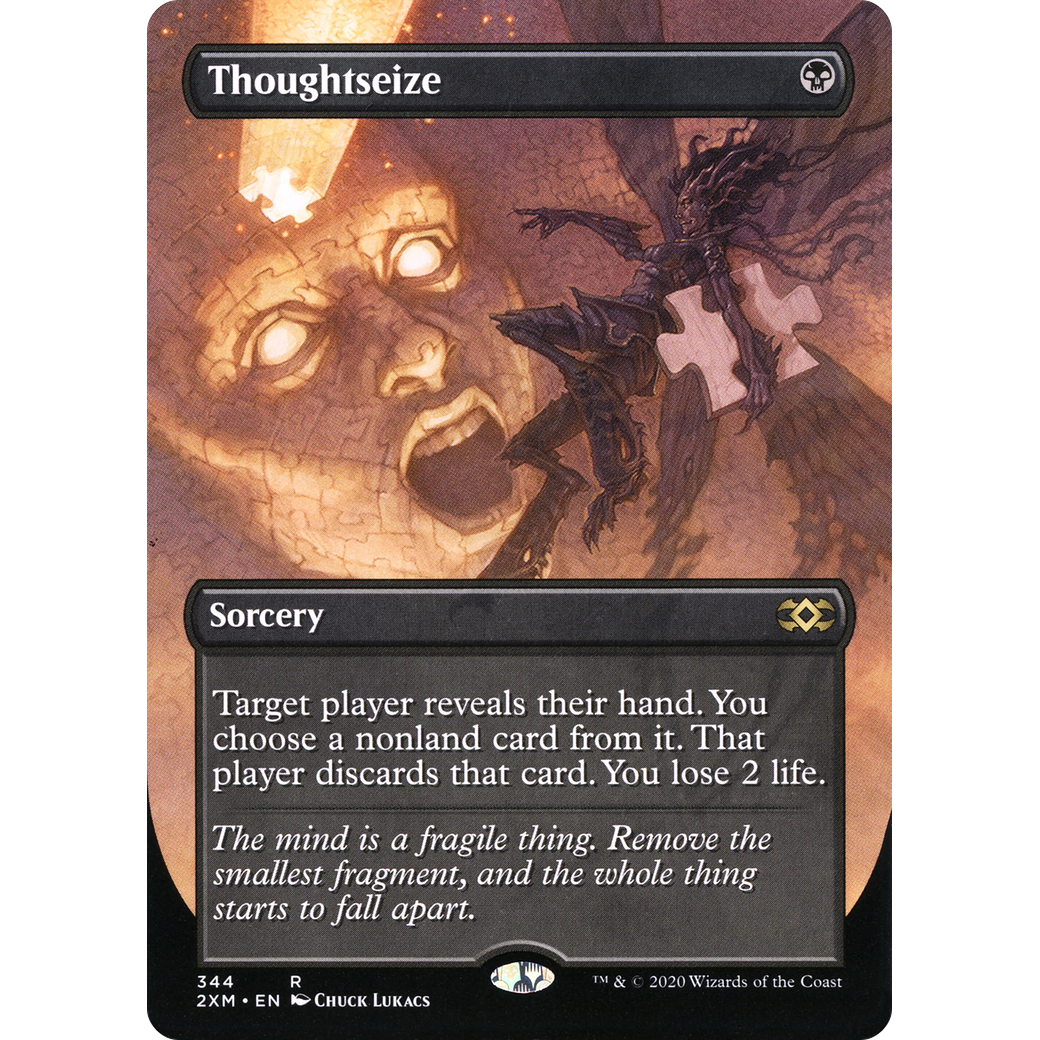 Thoughtseize (Borderless) (2XM-344) - Double Masters (Borderless) Foil