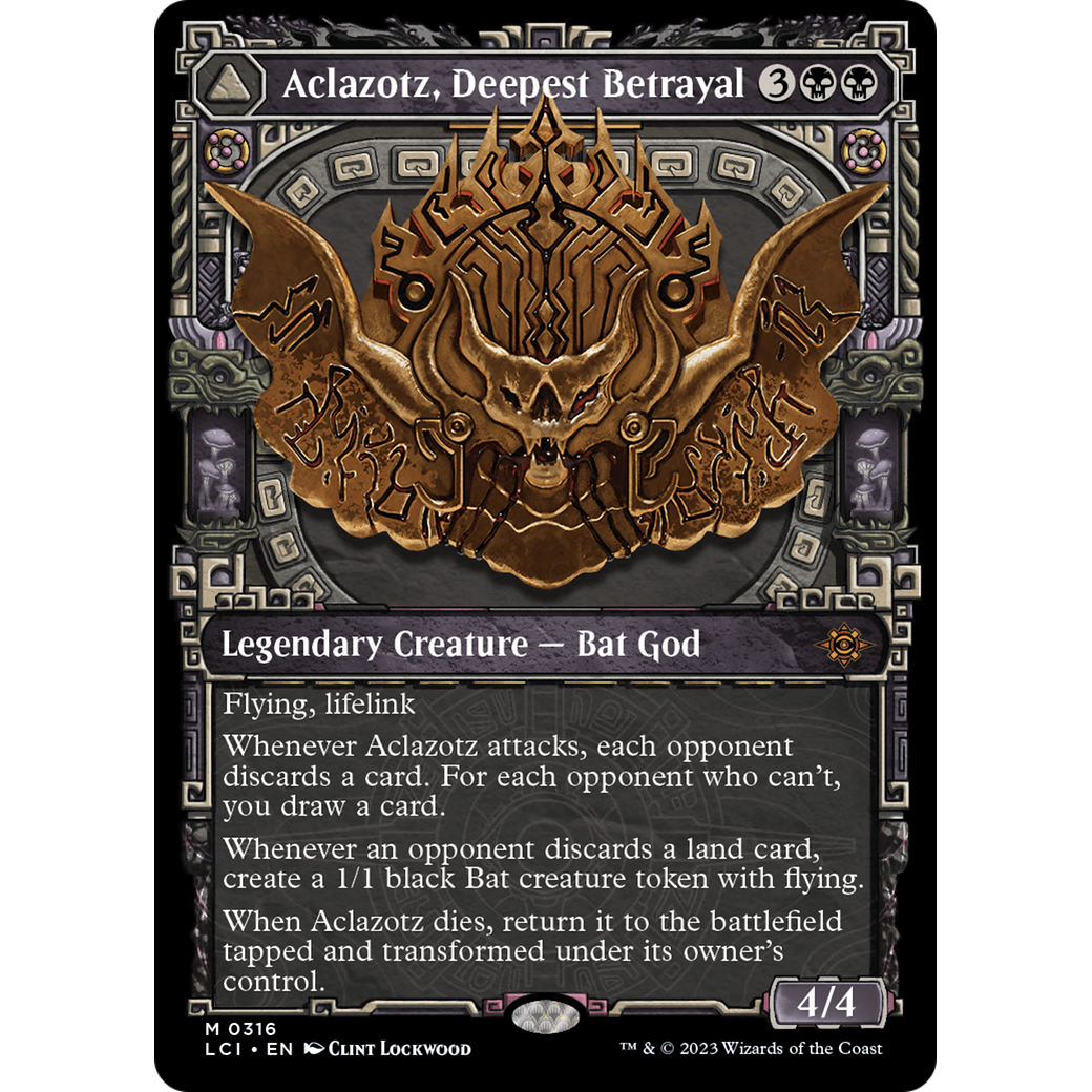 Aclazotz, Deepest Betrayal // Temple of the Dead (LCI-316) - The Lost Caverns of Ixalan: (Showcase) Foil