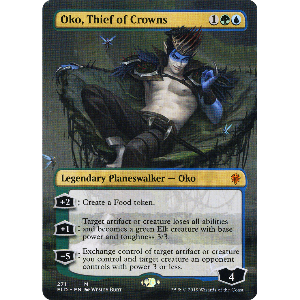 Oko, Thief of Crowns (Borderless) (ELD-271) - Throne of Eldraine (Borderless) Foil