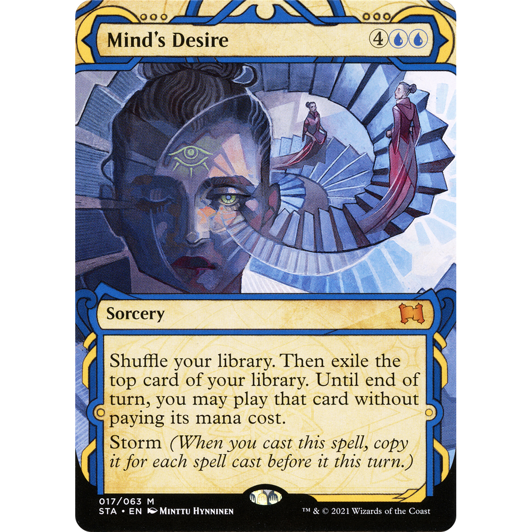 Mind's Desire (STA-017) - Strixhaven Mystical Archive: (Showcase) (Borderless) Foil