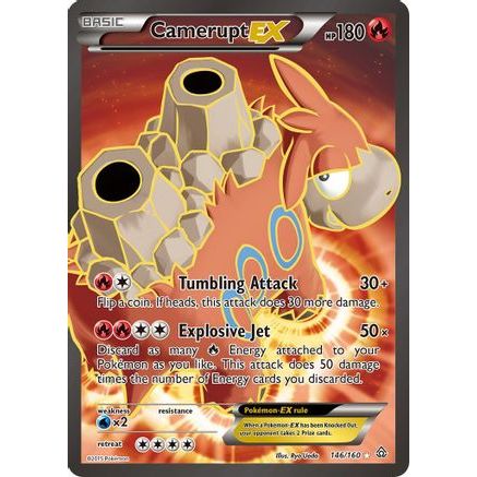 Camerupt EX (146 Full Art) 146/160 - XY Primal Clash Holofoil