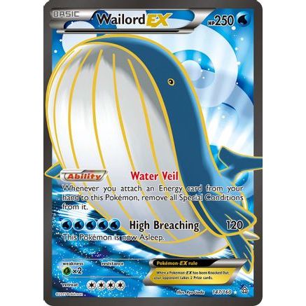 Wailord EX (147 Full Art) 147/160 - XY Primal Clash Holofoil