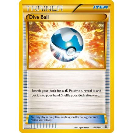 Dive Ball (161 Secret Rare) 161/160 - XY Primal Clash Holofoil