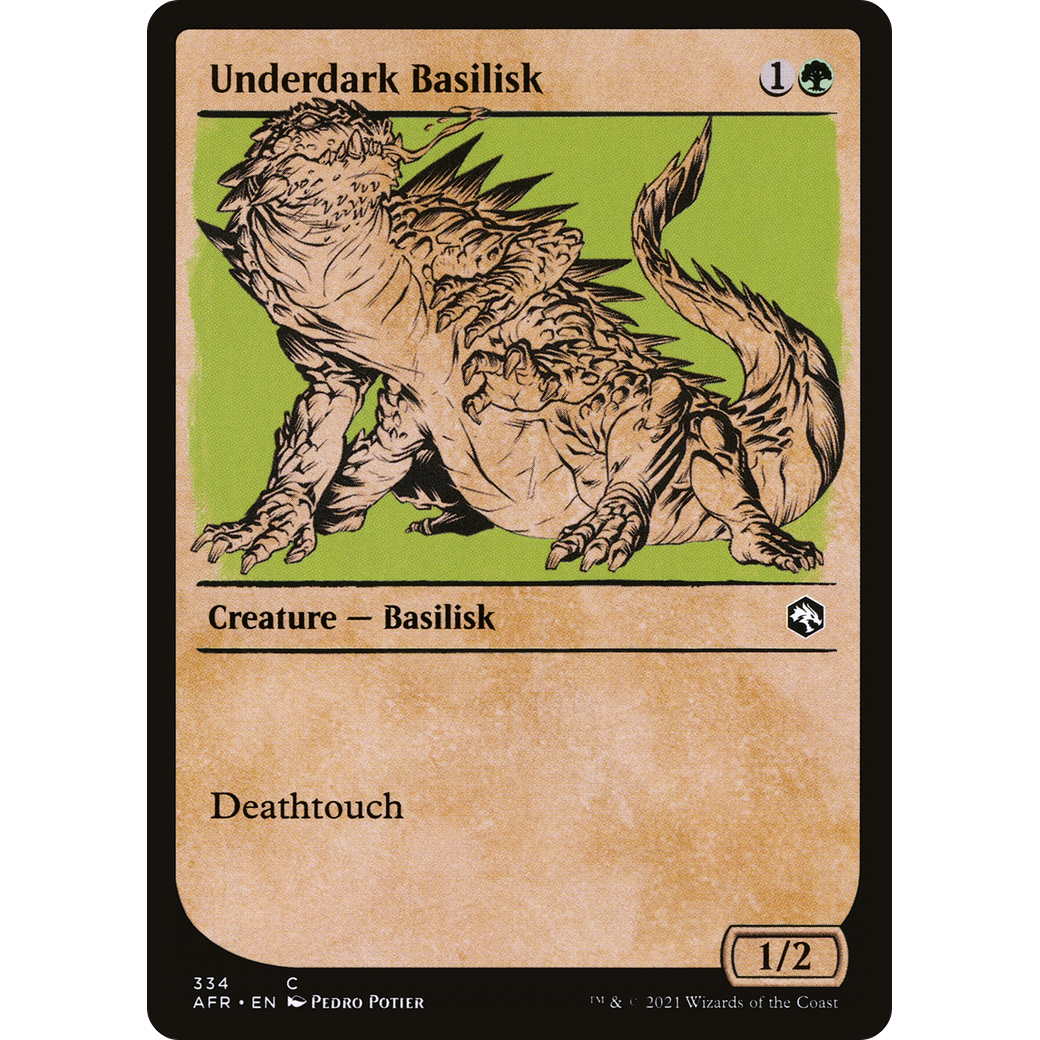 Underdark Basilisk (Showcase) (AFR-334) - Adventures in the Forgotten Realms: (Showcase) Foil