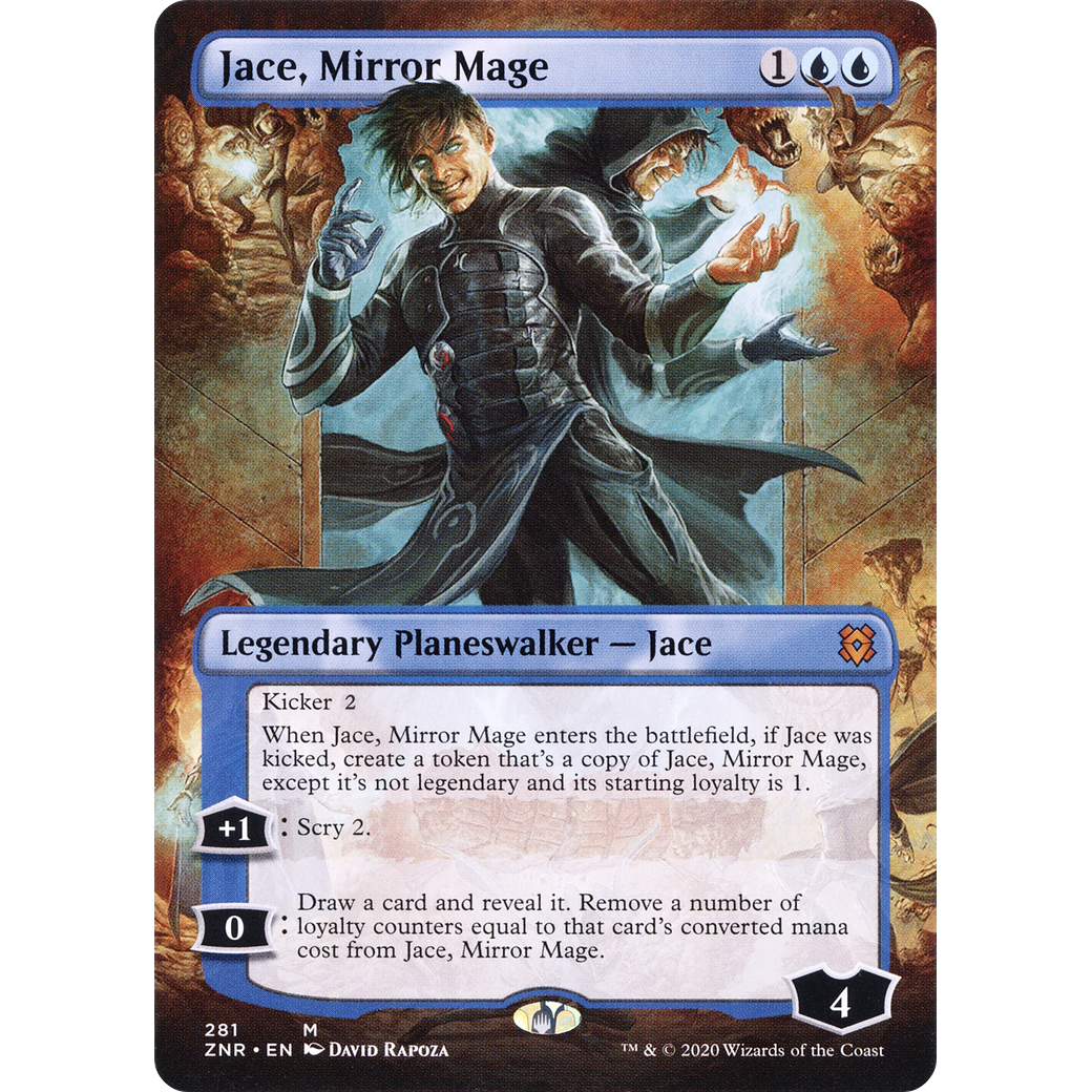 Jace, Mirror Mage (Borderless) (ZNR-281) - Zendikar Rising (Borderless) Foil