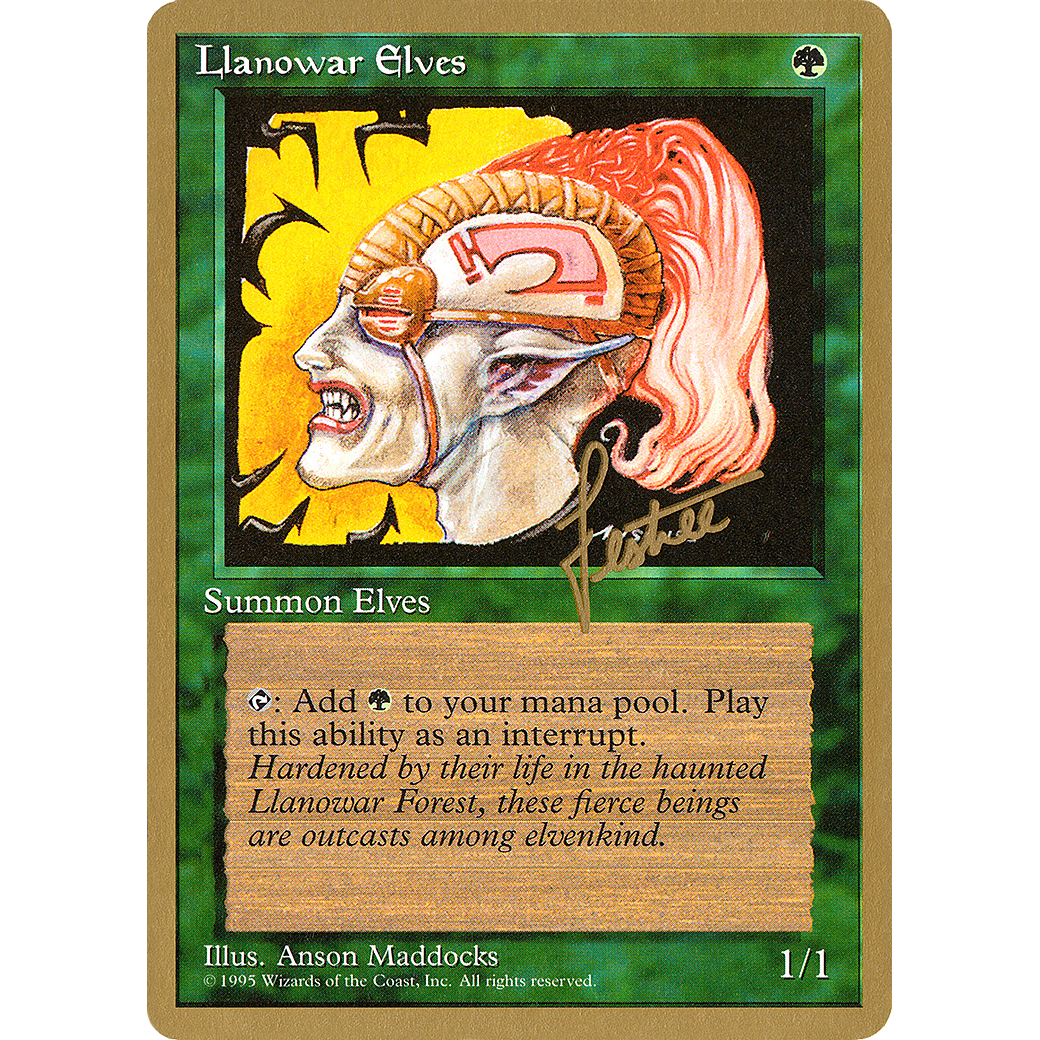 Llanowar Elves - 1996 Bertrand Lestree (4ED) (WCD-) - Pro Tour Collector Set