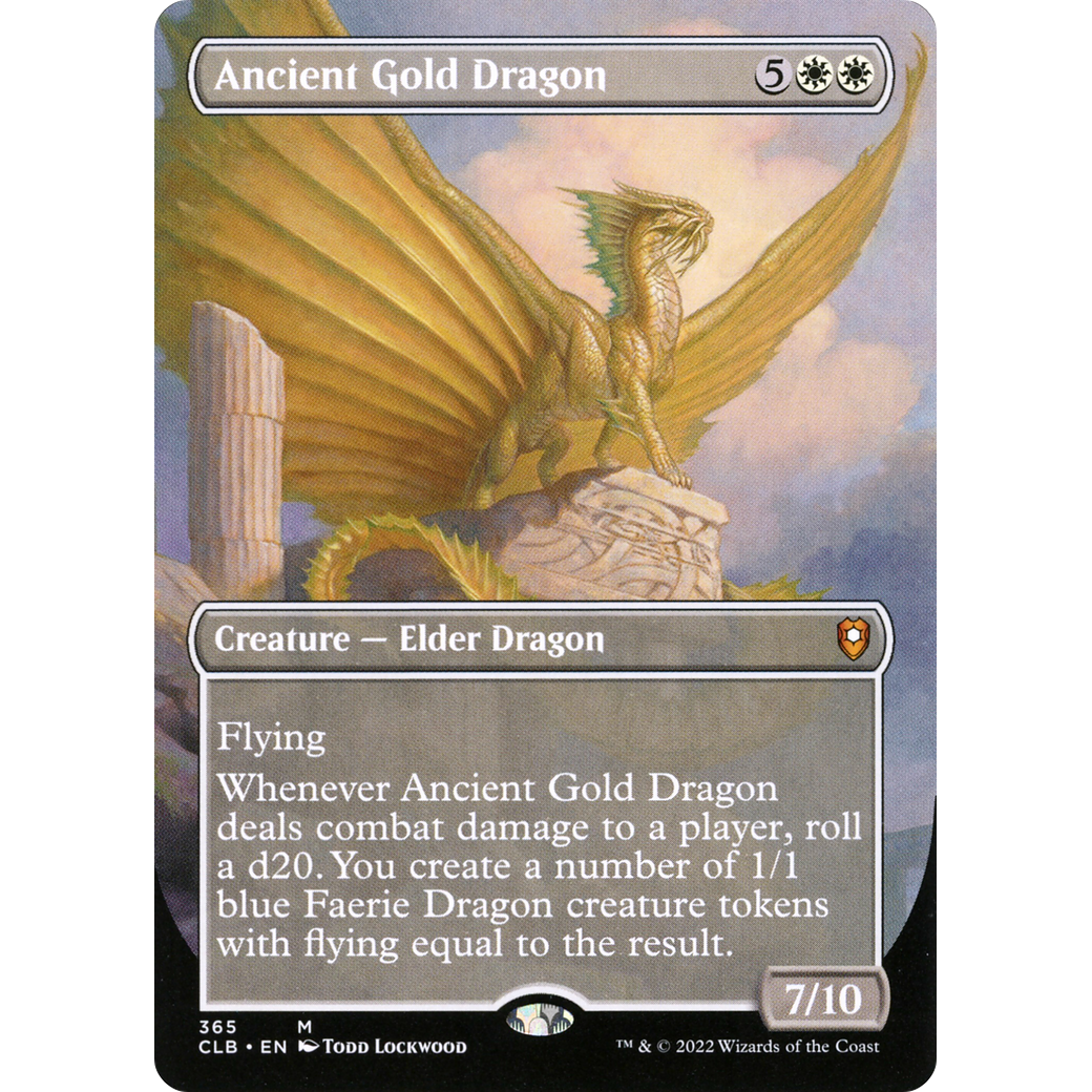Ancient Gold Dragon (Borderless) (CLB-365) - Commander Legends: Battle for Baldur's Gate (Borderless)