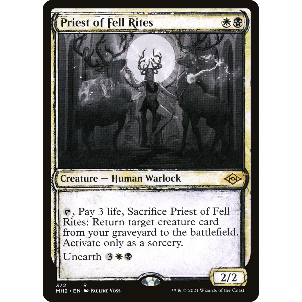 Priest of Fell Rites (Showcase) (MH2-372) - Modern Horizons 2: (Showcase) Foil