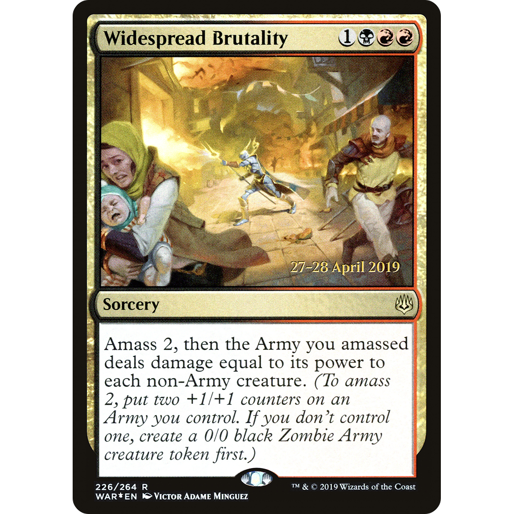 Widespread Brutality (PRE-226) - War of the Spark Promos Foil
