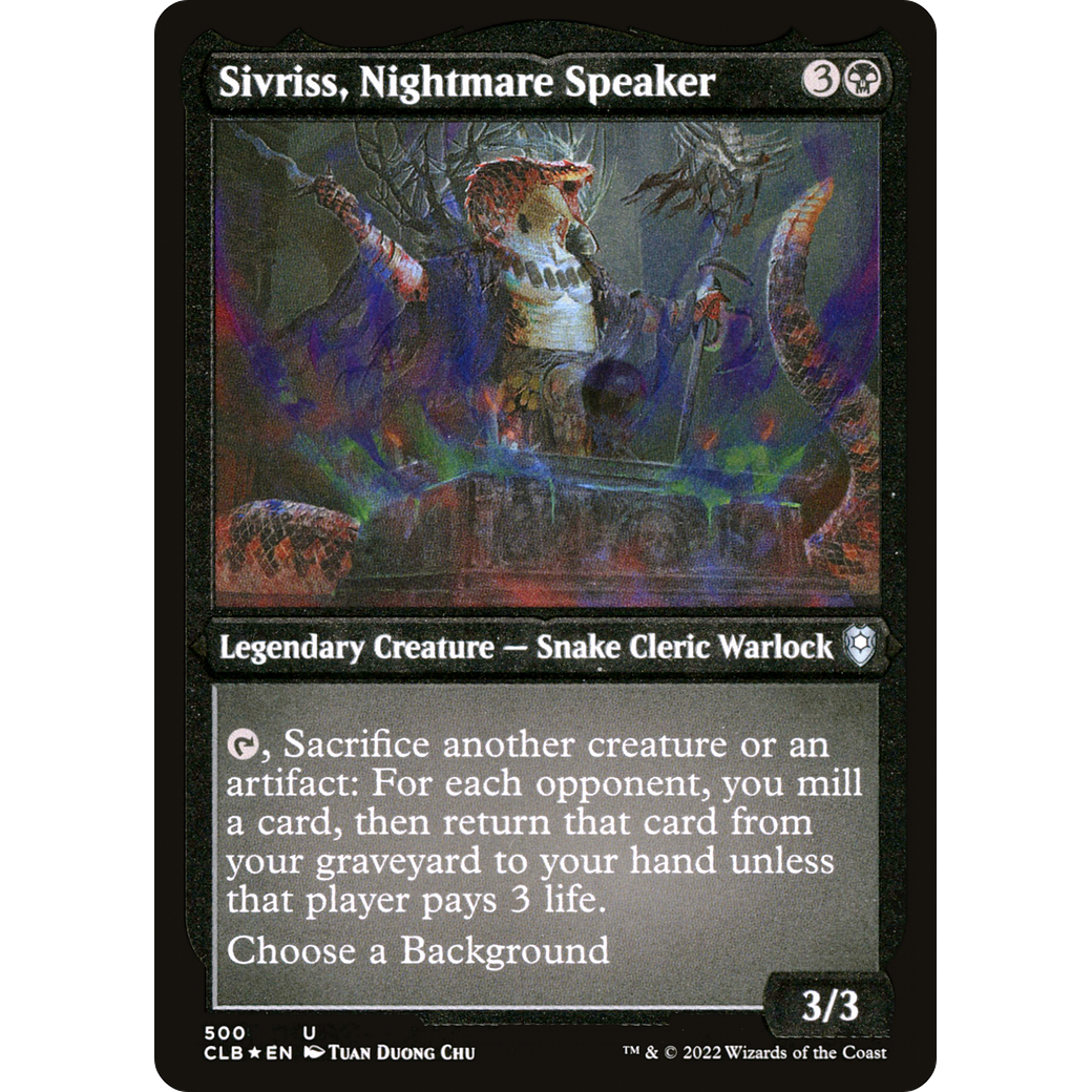 Sivriss, Nightmare Speaker (CLB-500) - Commander Legends: Battle for Baldur's Gate Etched Foil