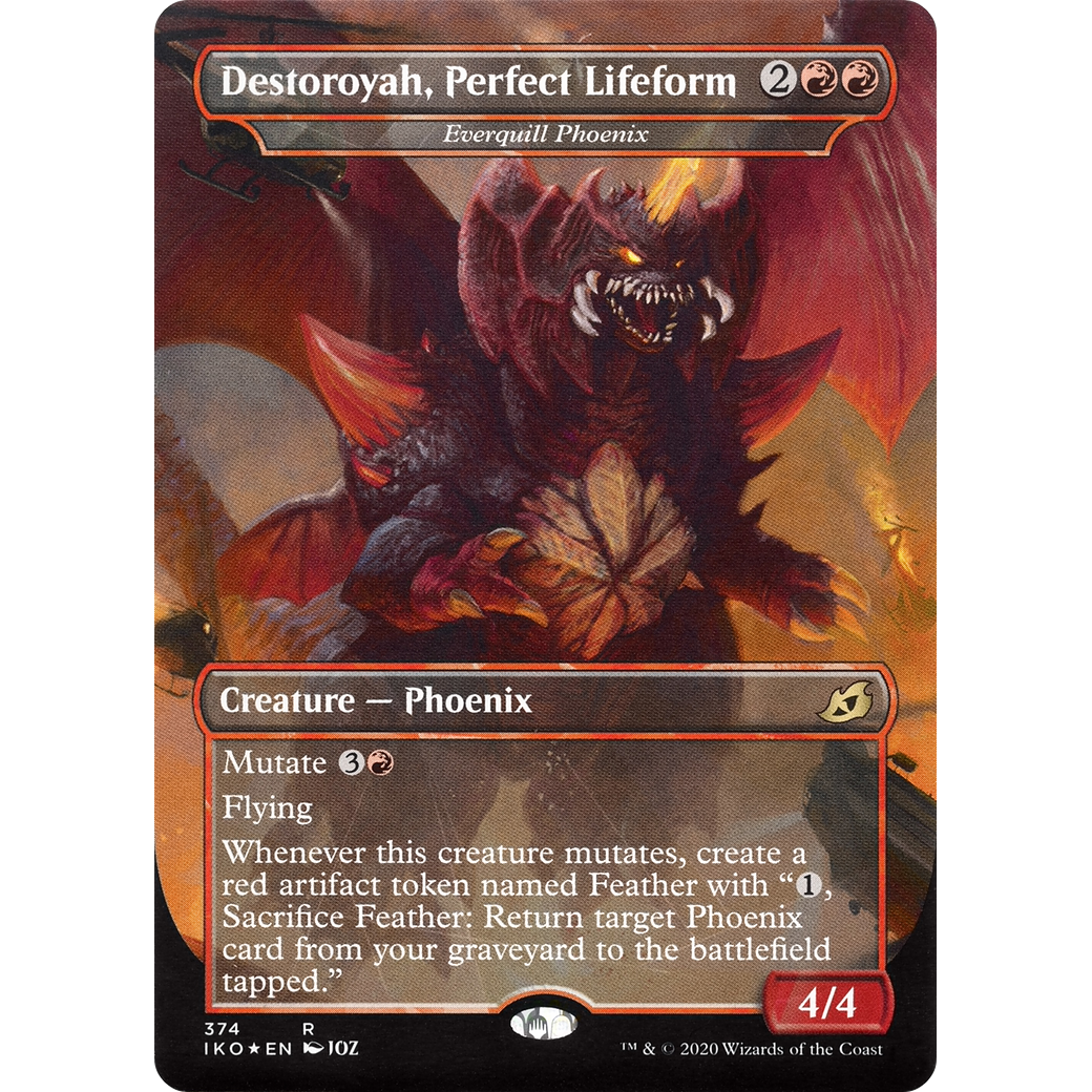Destoroyah, Perfect Lifeform - Everquill Phoenix (IKO-374) - Ikoria: Lair of Behemoths / Destoroyah, Perfect Lifeform (Borderless) Foil