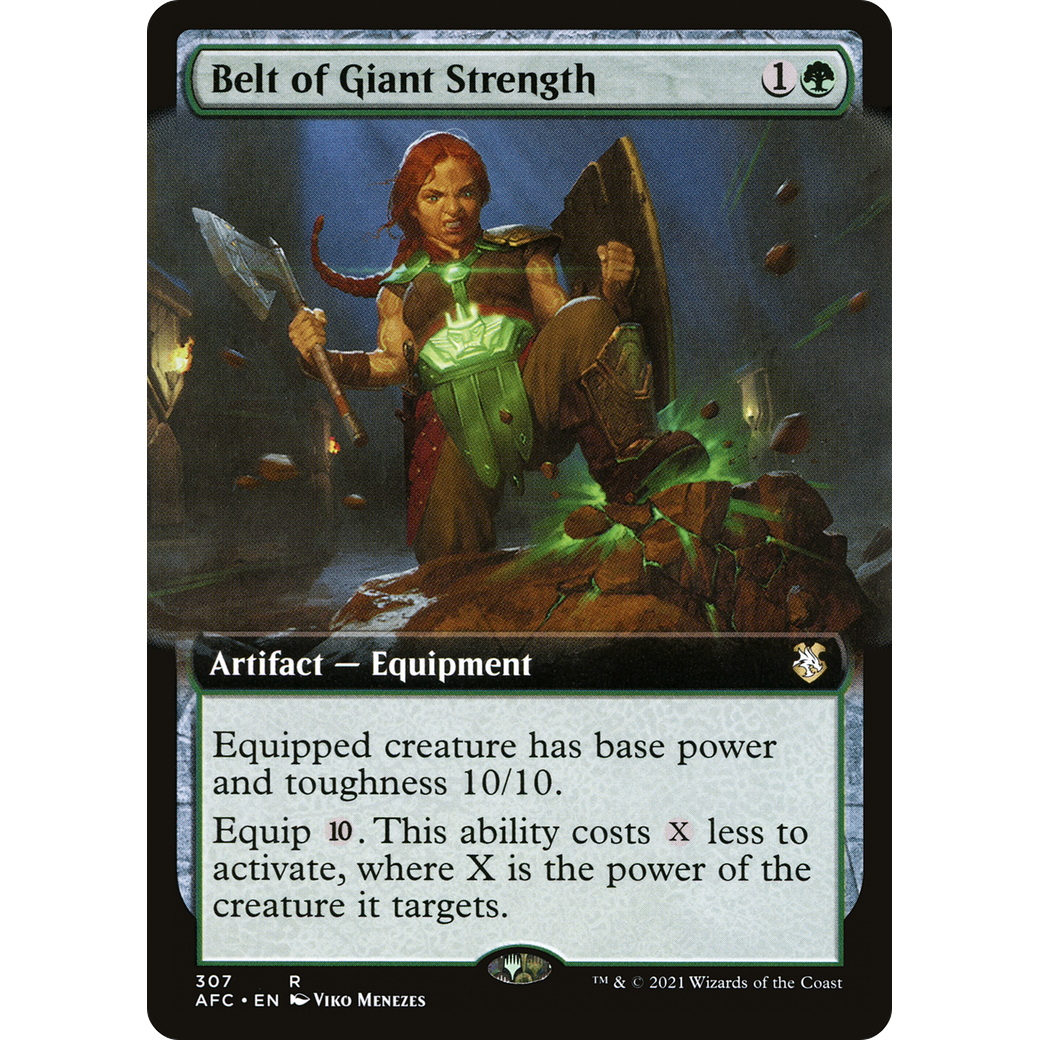 Belt of Giant Strength (Extended Art) (AFC-307) - Forgotten Realms Commander: (Extended Art)
