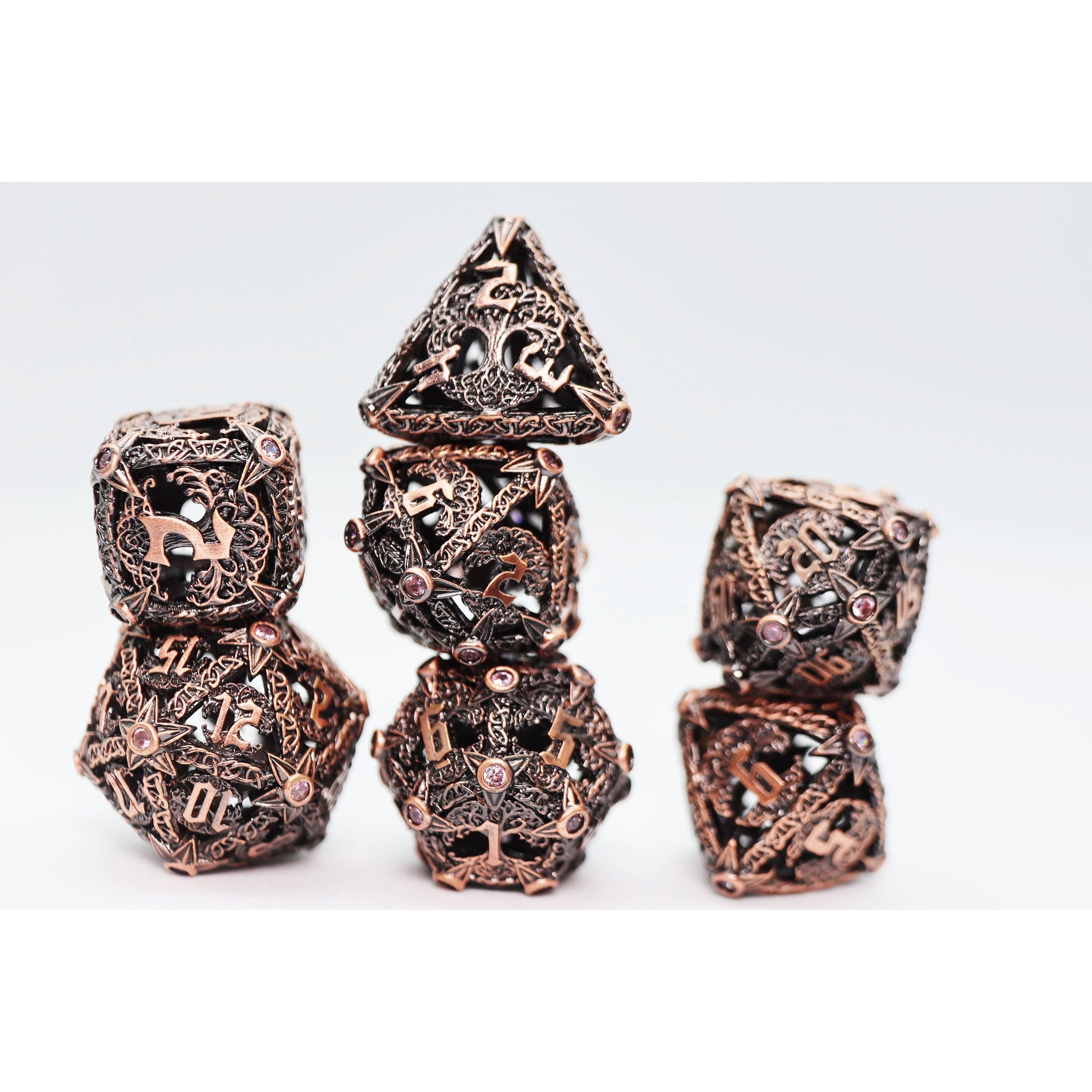Trees of Virtue: Tree of Tolerance - Hollow Metal RPG Dice Set