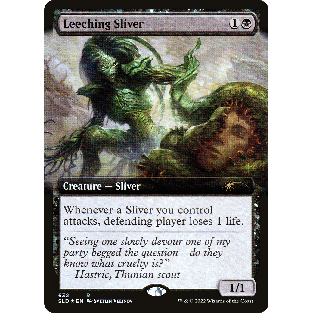 Leeching Sliver (Extended Art) (SLD-632) - Secret Lair Drop: (Extended Art) Foil