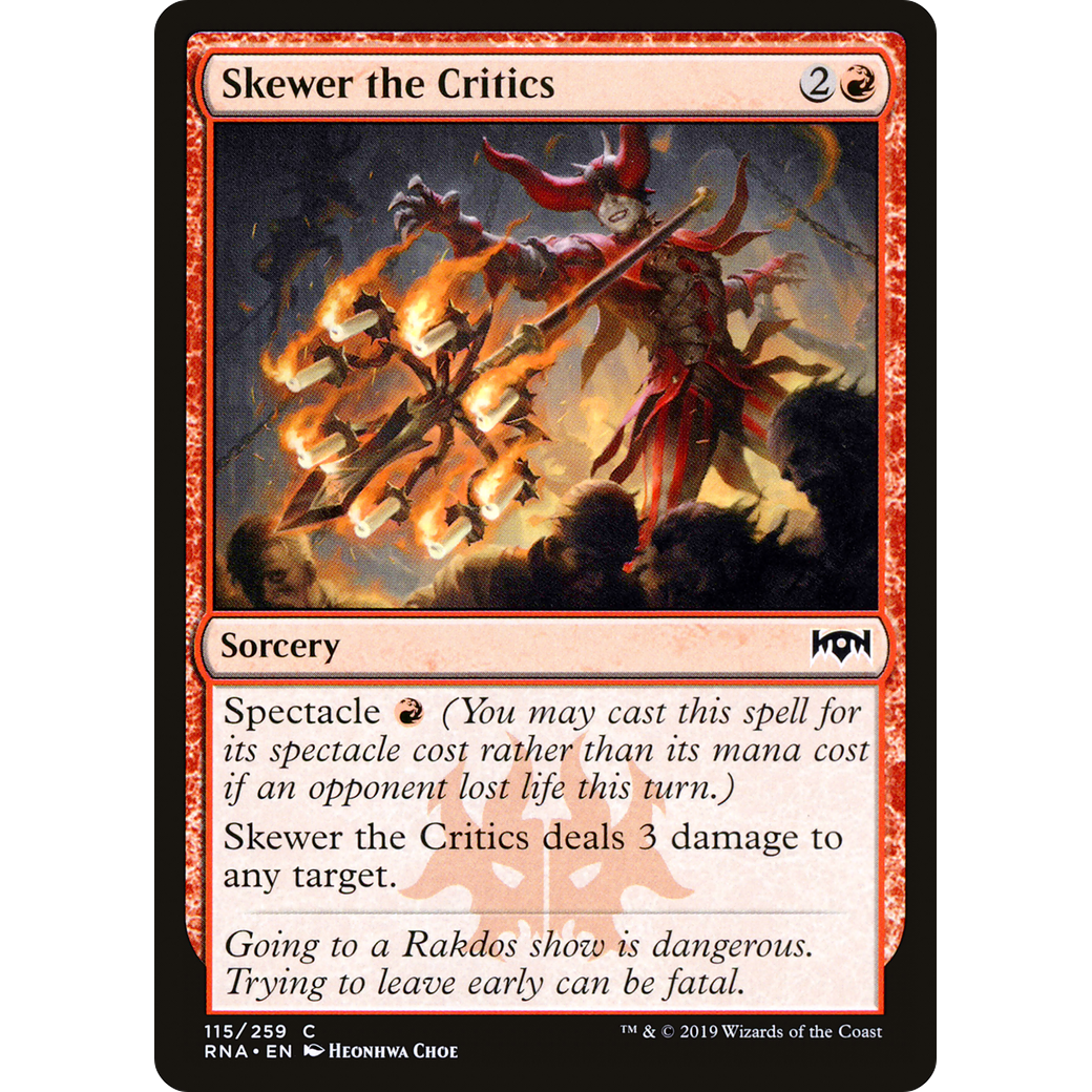 Skewer the Critics (RNA-115) - Ravnica Allegiance Foil