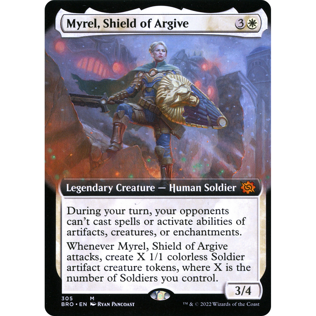 Myrel, Shield of Argive (Extended Art) (BRO-305) - The Brothers' War: (Extended Art) Foil
