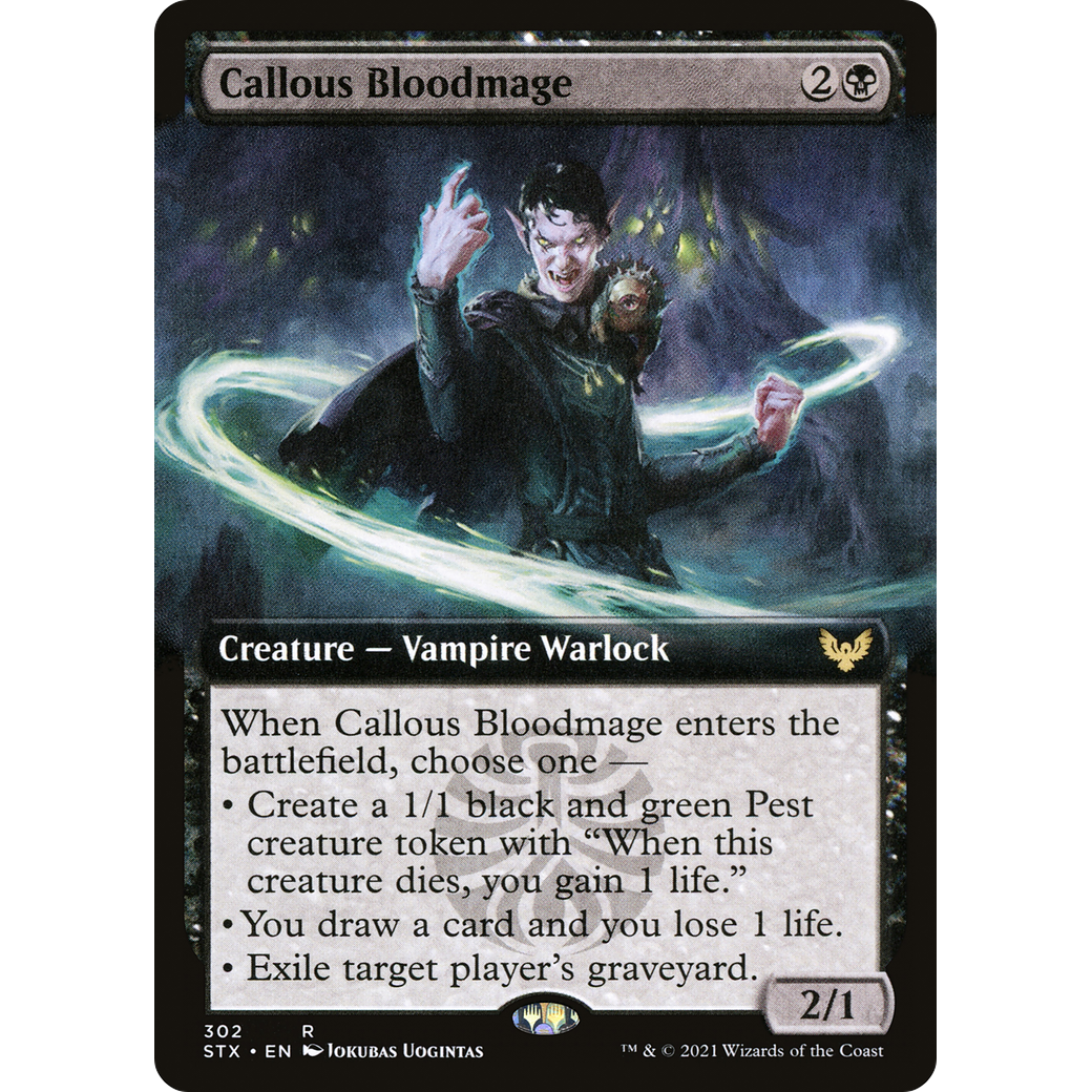 Callous Bloodmage (Extended Art) (STX-302) - Strixhaven: School of Mages: (Extended Art)