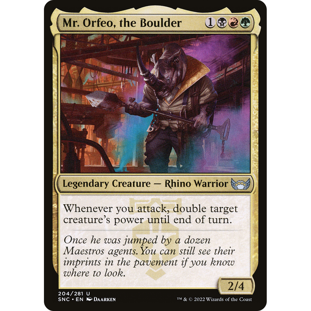 Mr. Orfeo, the Boulder (SNC-204) - Streets of New Capenna