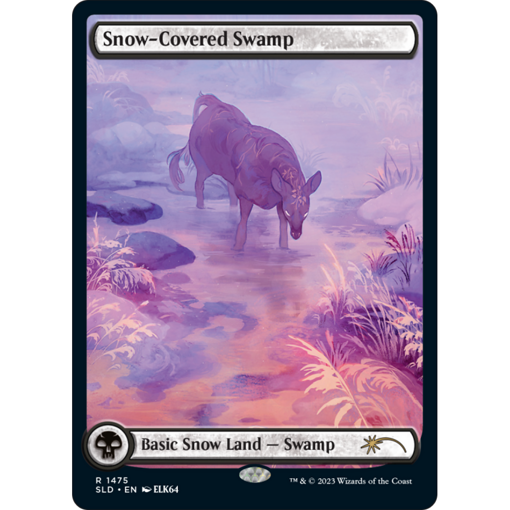 Snow-Covered Swamp (1475) (SLD-1475) - Secret Lair Drop: (Full Art)