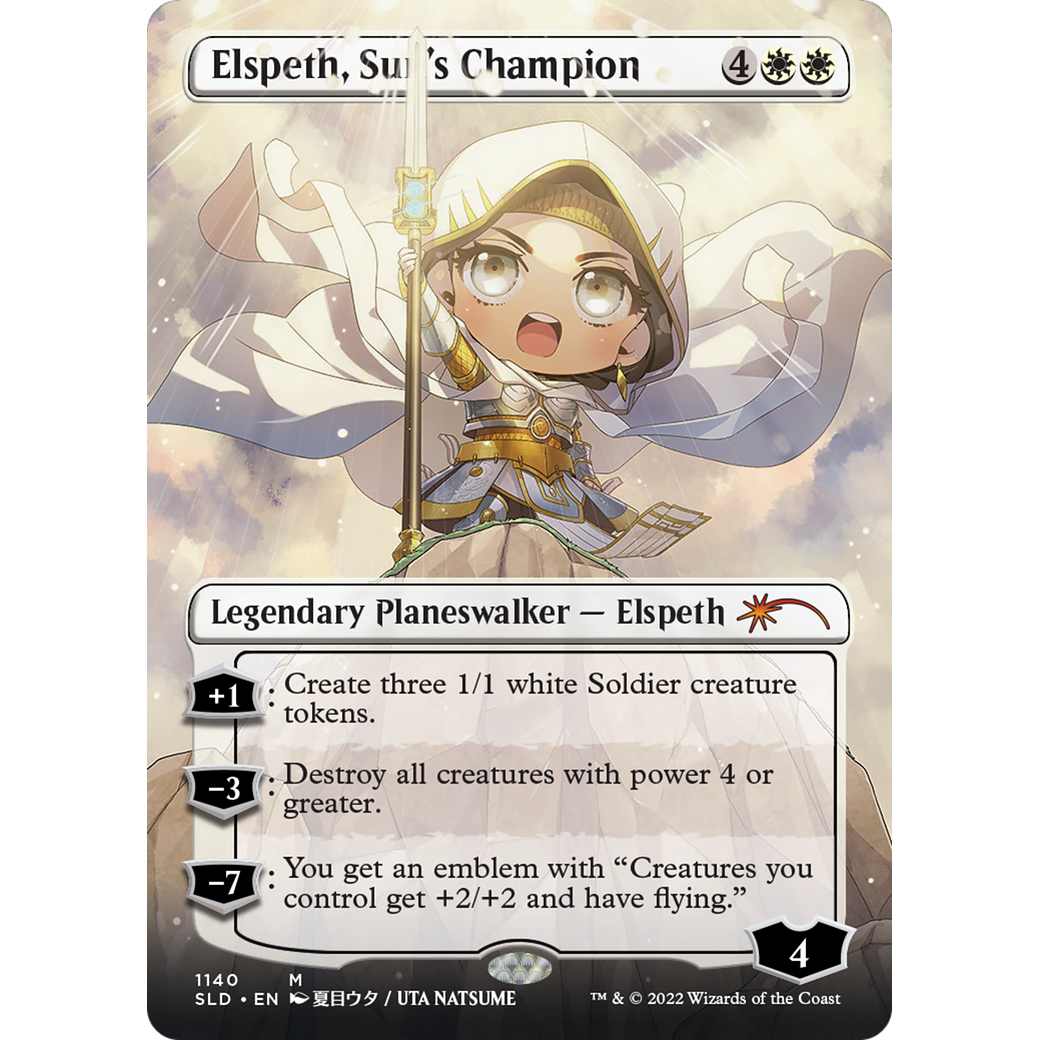 Elspeth, Sun's Champion (Borderless) (SLD-1140) - Secret Lair Drop (Borderless) Foil