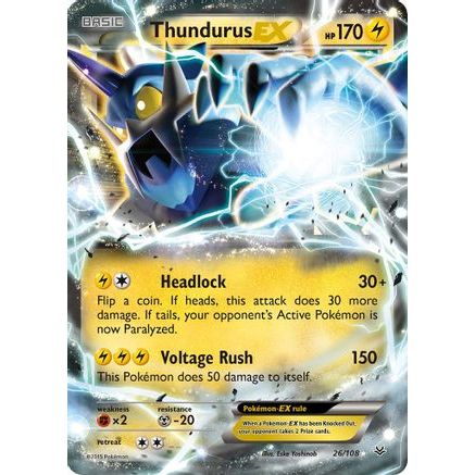Thundurus EX 26/108 - XY Roaring Skies Holofoil