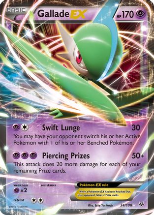 Gallade EX 34/108 - XY Roaring Skies Holofoil