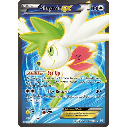 Shaymin EX (106 Full Art) 106/108 - XY Roaring Skies Holofoil