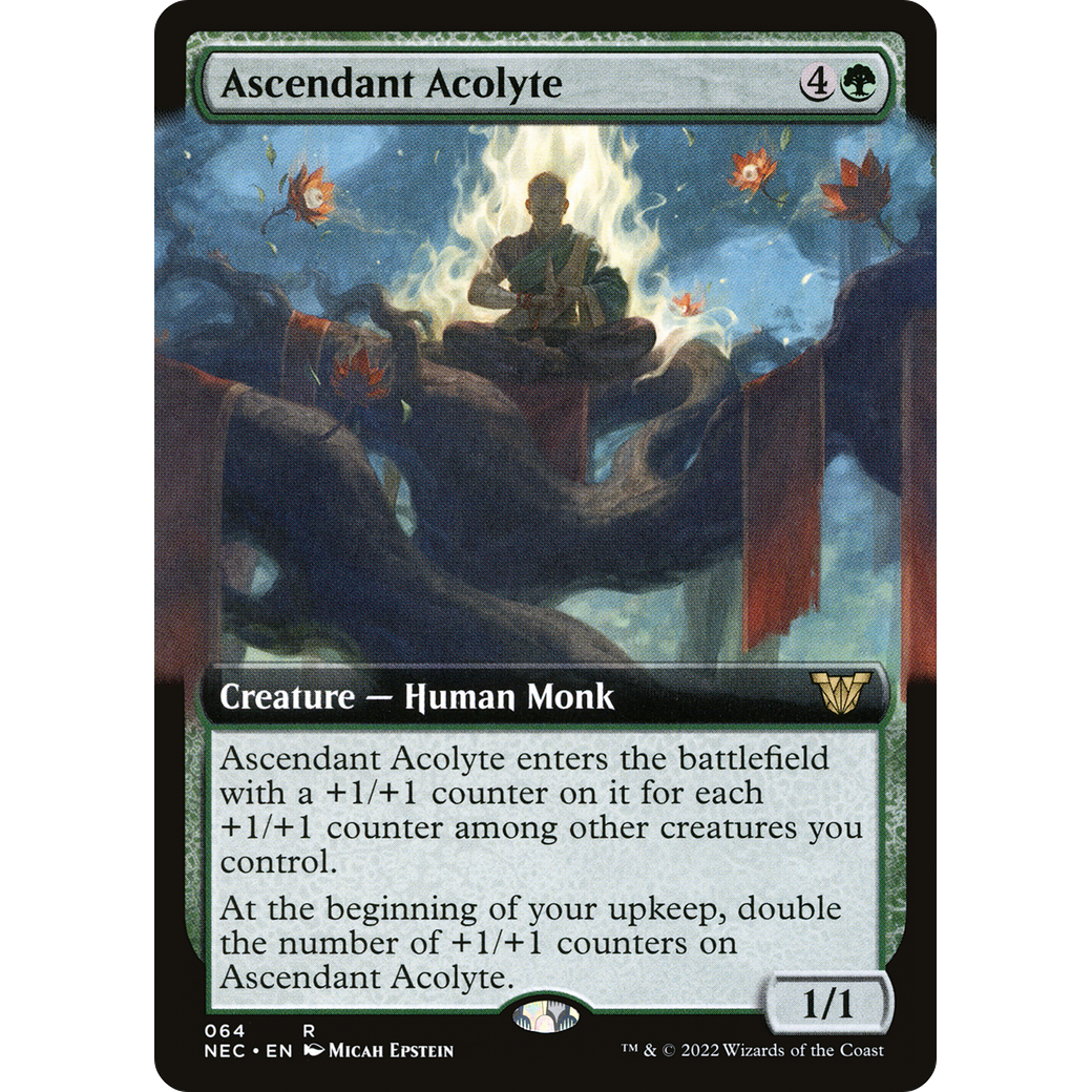 Ascendant Acolyte (Extended Art) (NEC-064) - Neon Dynasty Commander: (Extended Art)