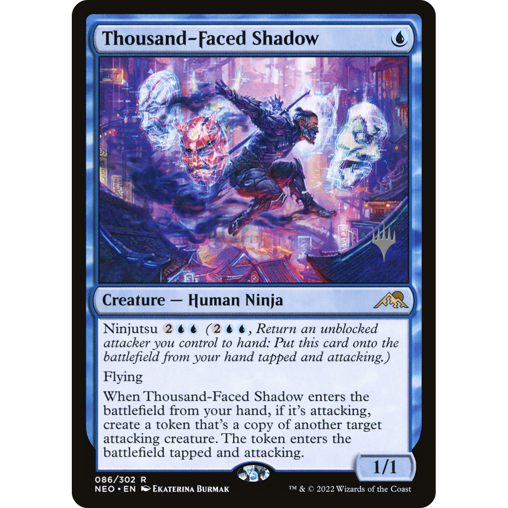 Thousand-Faced Shadow (PPNEO-86P) - Kamigawa: Neon Dynasty Promos Foil