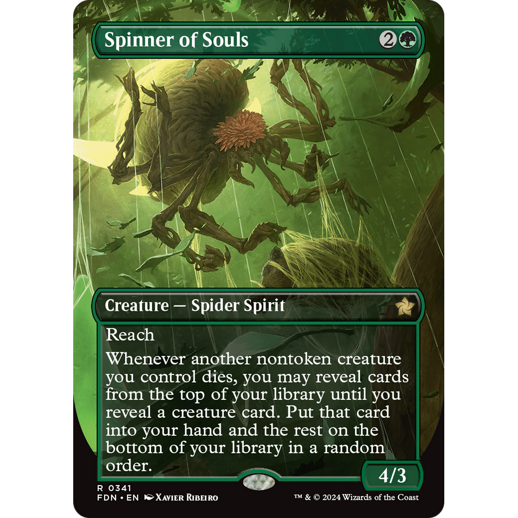 Spinner of Souls (FDN-341) - Foundations (Borderless) Foil