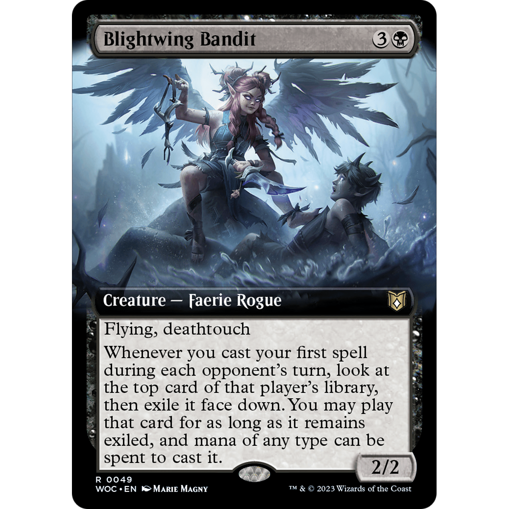 Blightwing Bandit (WOC-049) - Wilds of Eldraine Commander: (Extended Art)