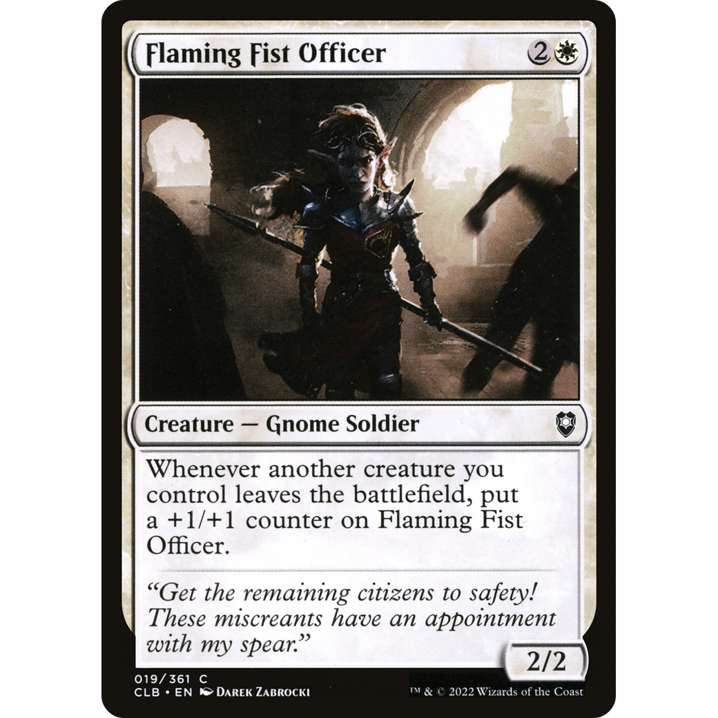 Flaming Fist Officer (CLB-019) - Commander Legends: Battle for Baldur's Gate