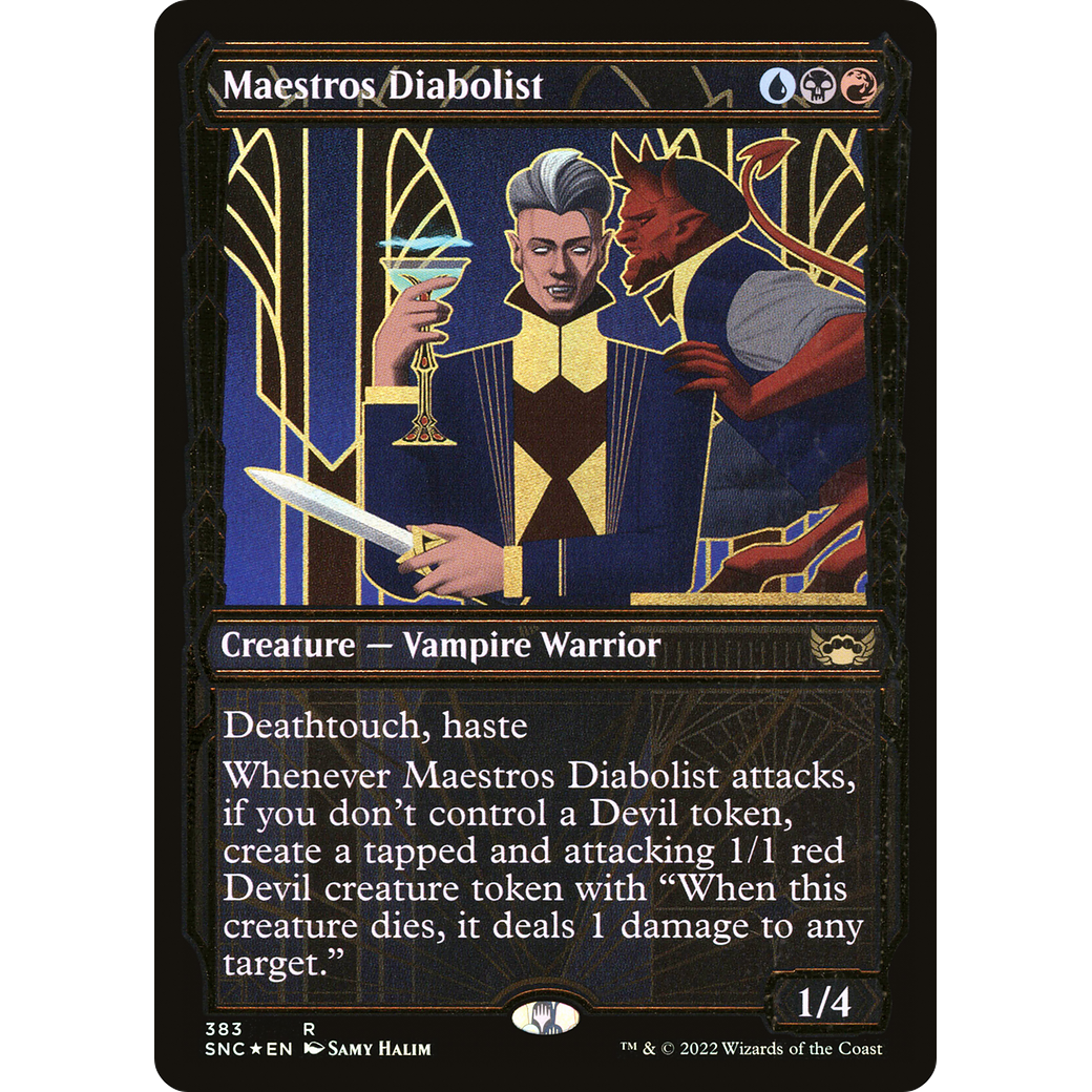 Maestros Diabolist (Gilded Foil) (SNC-383) - Streets of New Capenna: (Showcase) Foil