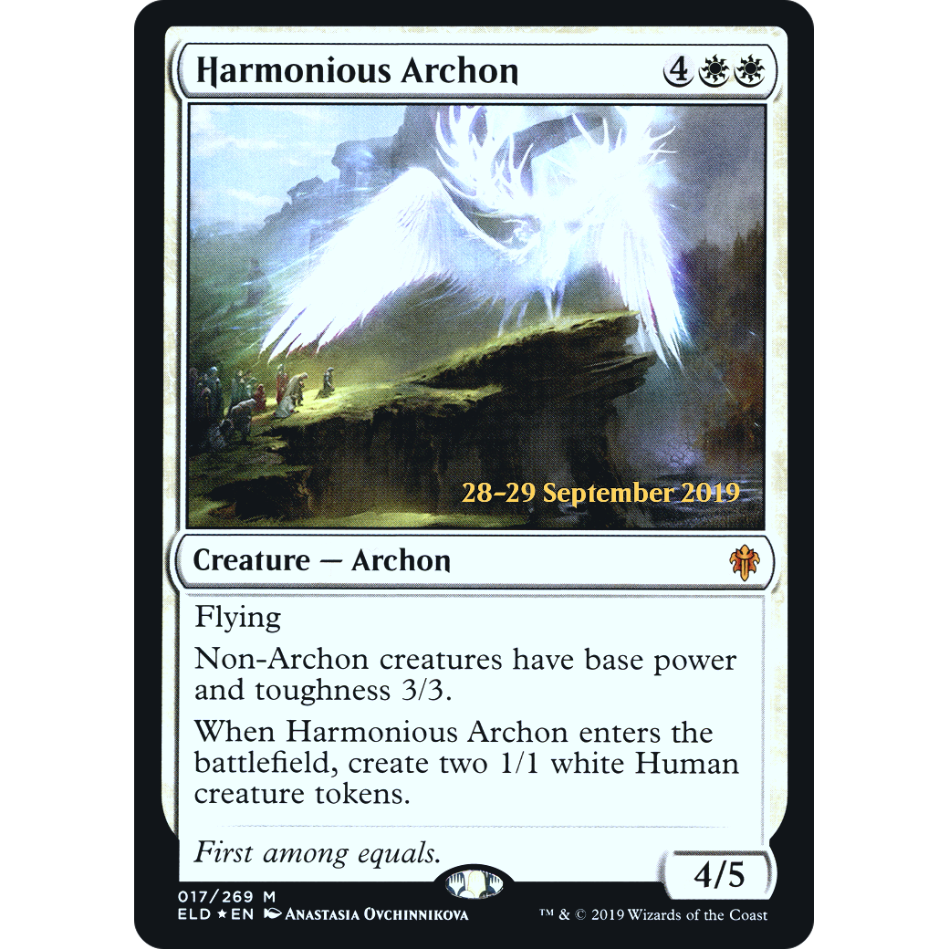 Harmonious Archon (PRE-017) - Throne of Eldraine Promos Foil