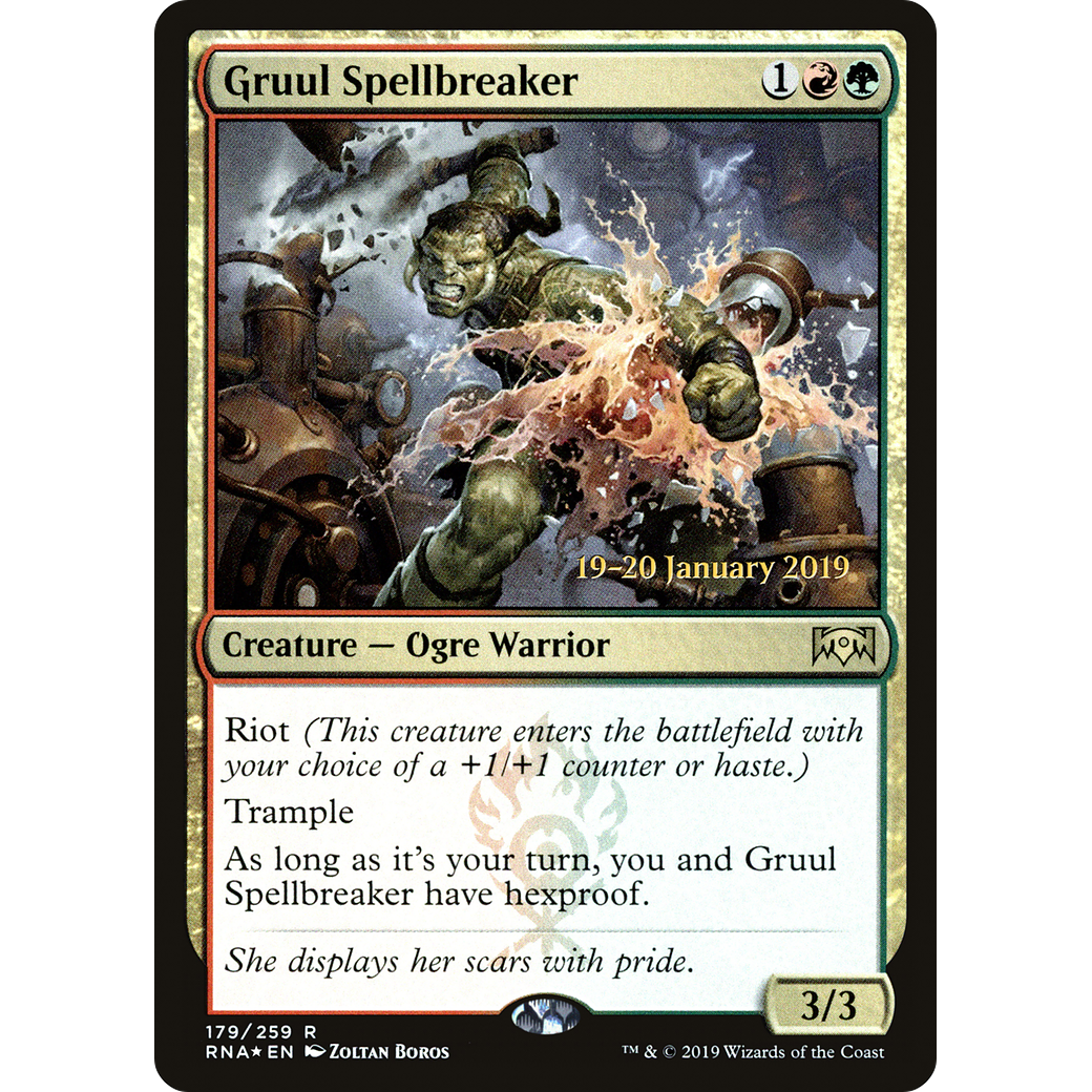 Gruul Spellbreaker (PRE-179) - Ravnica Allegiance Promos Foil