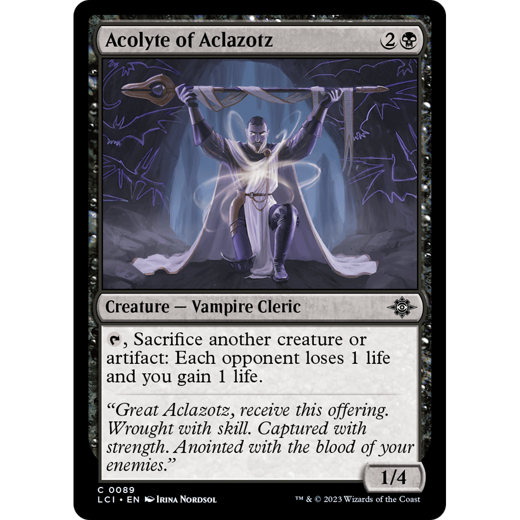 Acolyte of Aclazotz (LCI-089) - The Lost Caverns of Ixalan Foil