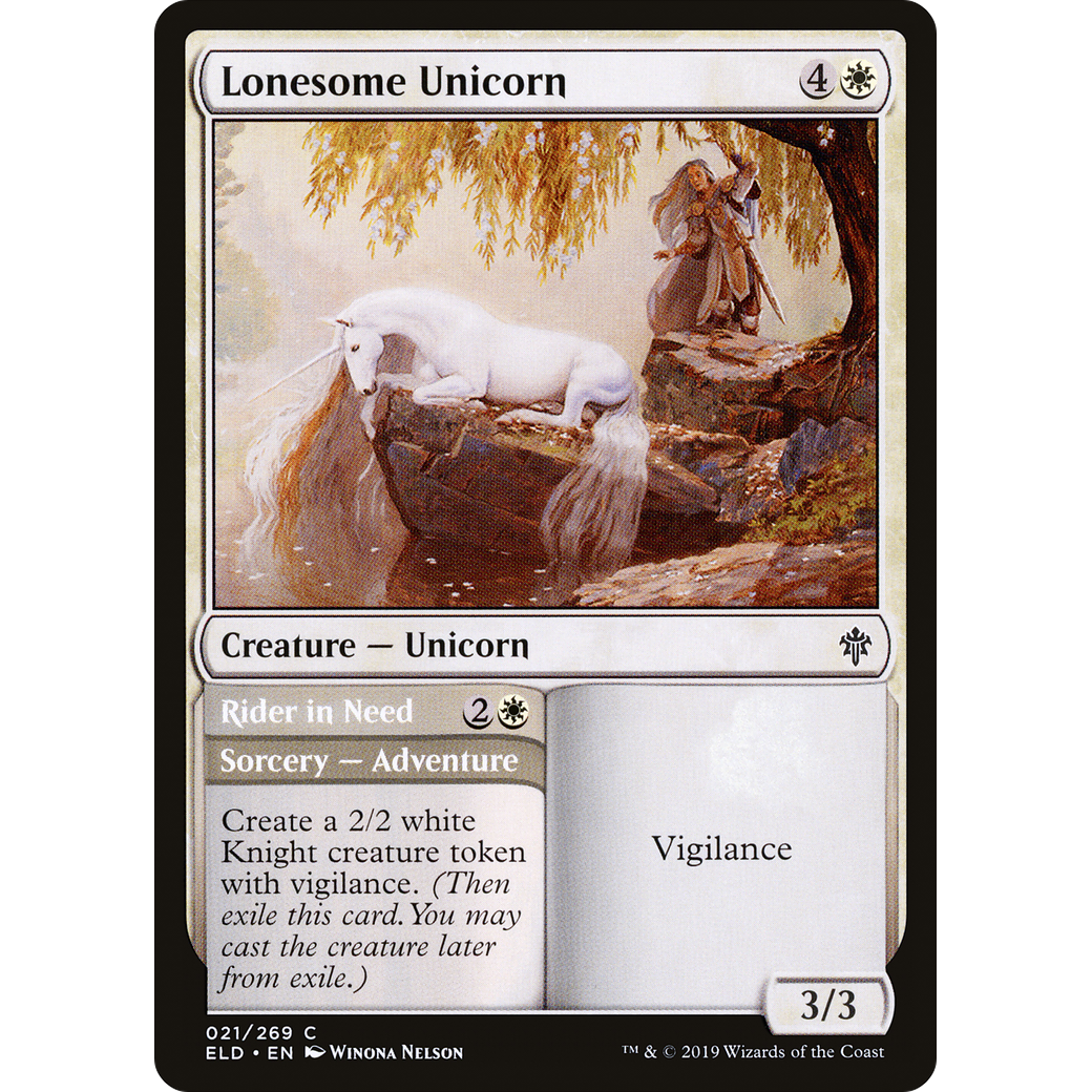 Lonesome Unicorn (ELD-021) - Throne of Eldraine