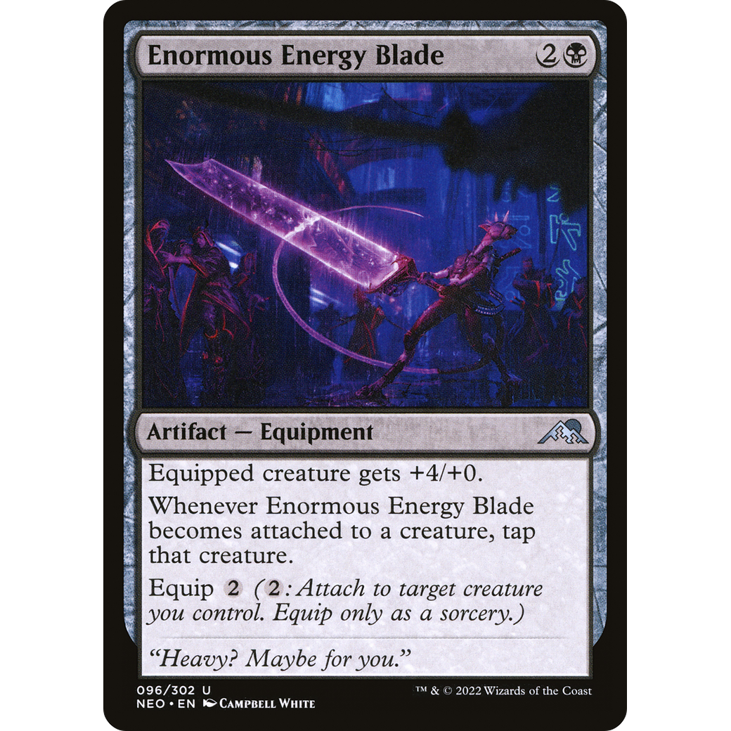 Enormous Energy Blade (NEO-096) - Kamigawa: Neon Dynasty Foil