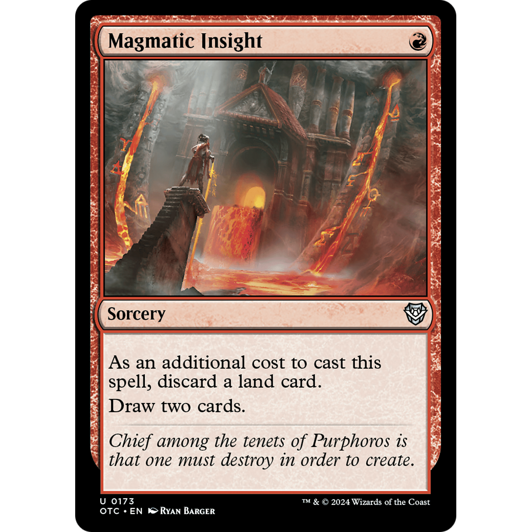 Magmatic Insight (OTC-173) - Outlaws of Thunder Junction Commander