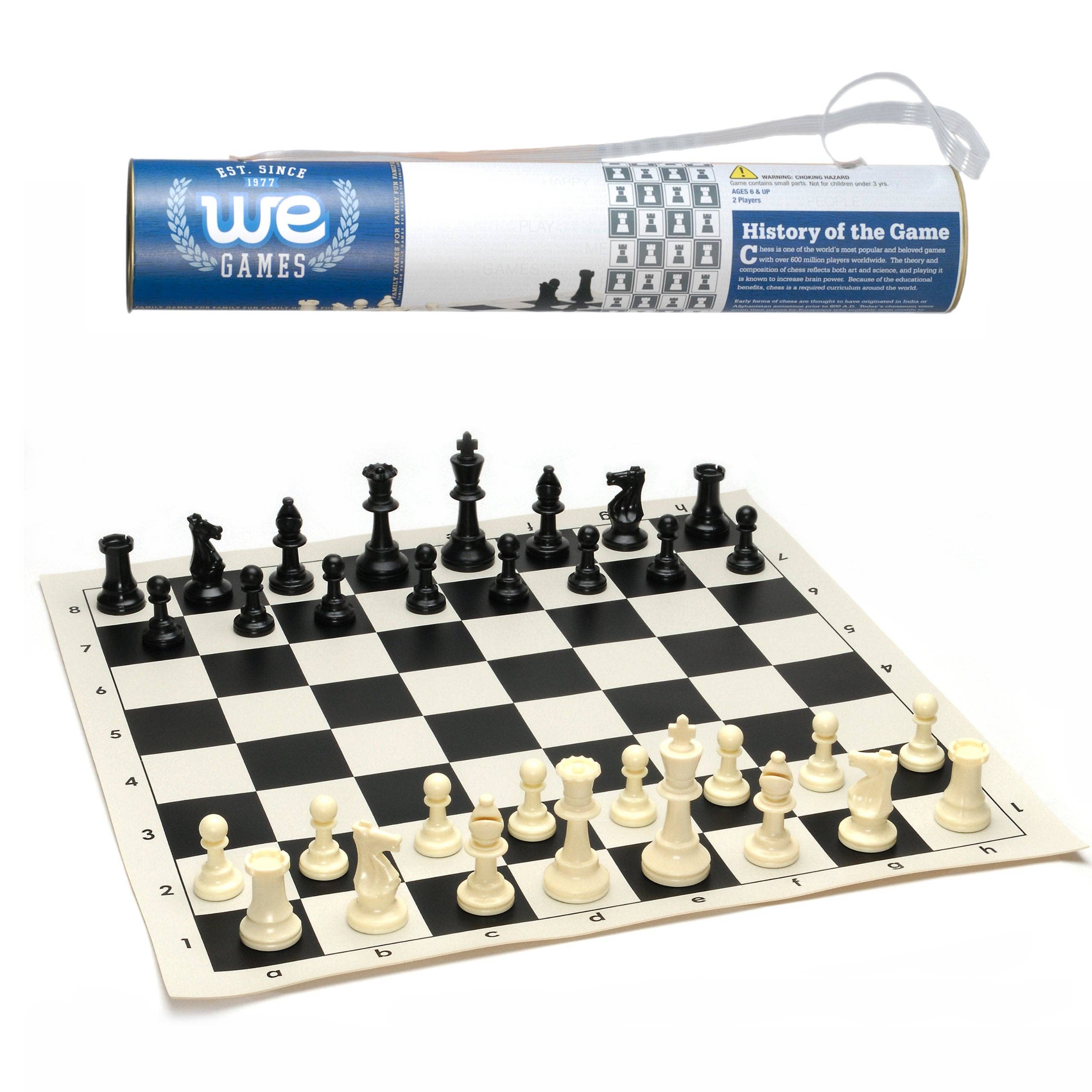 Travel Chess Set for Adults and Beginners, 17 in. Roll-Up
